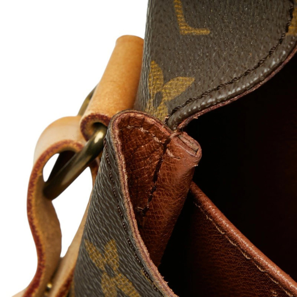 Louis Vuitton Monogram Cartouchiere Crossbody Shoulder Bag Brown Leather - Picture 8 of 10